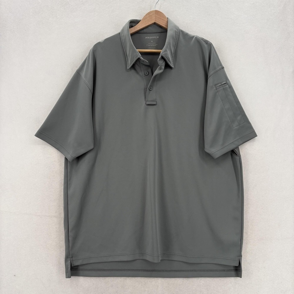 Propper Polo Shirt Mens XL Gray Tactical Performance Uniform Workwear Utility